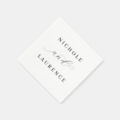 Einfache, elegante Script-Hochzeit Serviette (Ecke)