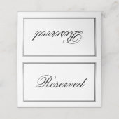 Einfache, elegante Script-Hochzeit vorbehalten Platzkarte (Außenseite Aufgefaltet)