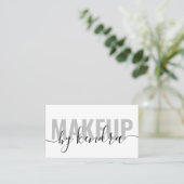 Einfache elegante Script Makeup Artist Visitenkarte (Stehend Vorderseite)