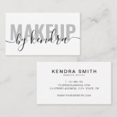 Einfache elegante Script Makeup Artist Visitenkarte (Vorne/Hinten)