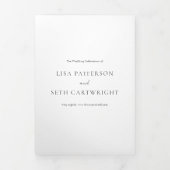 Einfache, elegante Script Minimalistisch Classic W Dreifach Gefaltete Einladung (Cover)