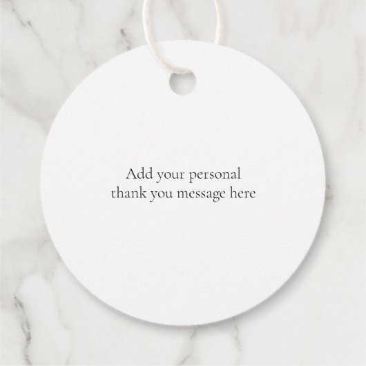 Einfache, elegante Script Minimalistisch Classic W Geschenkanhänger (Rückseite)