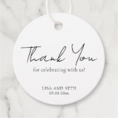 Einfache, elegante Script Minimalistisch Classic W Geschenkanhänger (Vorderseite)