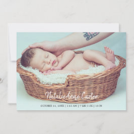 Einfache Elegante Script Neugeborene Minimalistisc Ankündigung