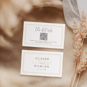 Einfache Elegante Script QR Code Details Karte