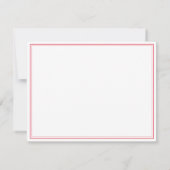 Einfache, elegante Script Red Monogram Note Card Mitteilungskarte (Rückseite)