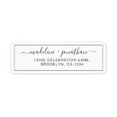 Einfache Elegante Script-Rücksendeadresse (Vorne)