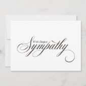 Einfache Elegante Script Sympathy Card Ankündigung (Vorderseite)