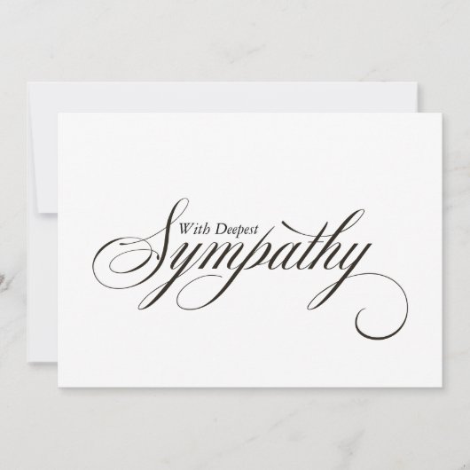 Einfache Elegante Script Sympathy Card Ankündigung (Vorderseite)