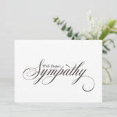 Einfache Elegante Script Sympathy Card Ankündigung (Stehend Vorderseite)