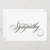 Einfache Elegante Script Sympathy Card Ankündigung (Vorne/Hinten)