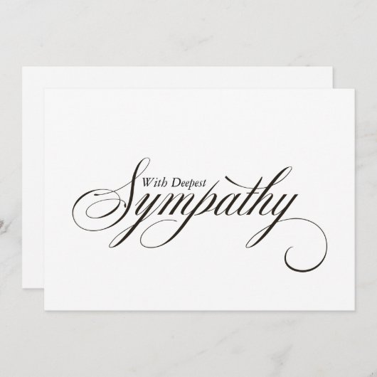 Einfache Elegante Script Sympathy Card Ankündigung (Vorne/Hinten)