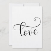 Einfache, elegante Script-Typografie-Hochzeit Einladung (Rückseite)