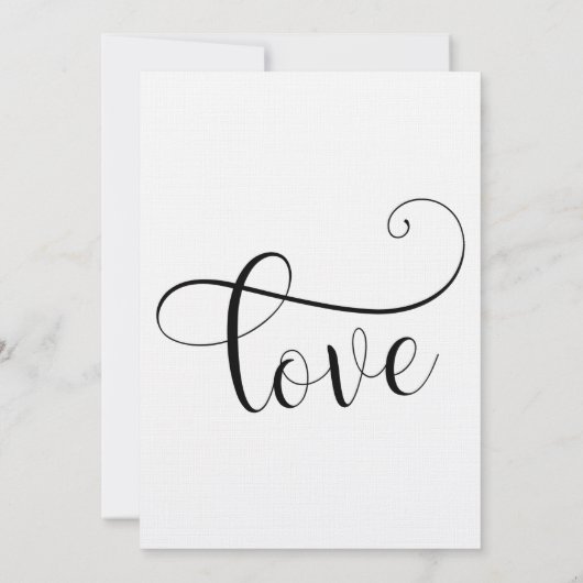 Einfache, elegante Script-Typografie-Hochzeit Einladung (Rückseite)