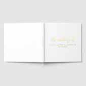 Einfache, elegante Script-White-Foil-Hochzeit Gästebuch (Voll)