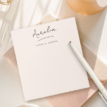 Einfache Elegante Signatur Minimalistisch Weiblich Notizblock<br><div class="desc">Einfache,  elegante Signatur Minimalistische Feminine Blush Notepad</div>