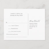 Einfache elegante Signatur-Script-UAWG Einladungspostkarte (Rückseite)