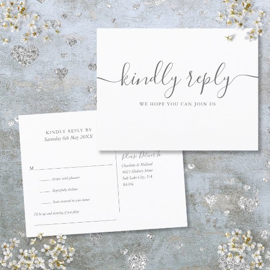 Einfache elegante Signatur-Script-UAWG Einladungspostkarte