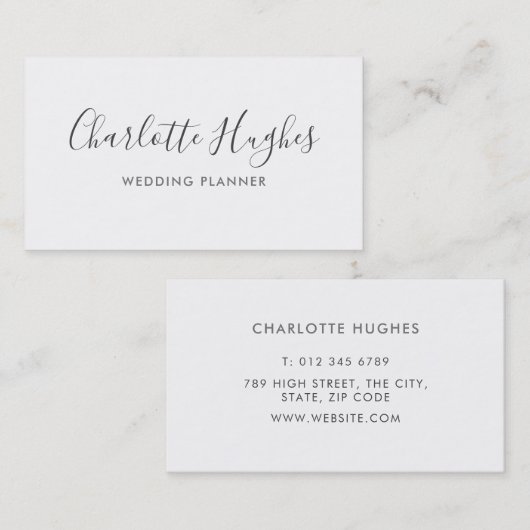 Einfache Elegante Signatur Visitenkarte (Vorne/Hinten)