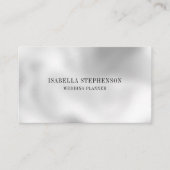 Einfache elegante Silberperle  Visitenkarte (Vorderseite)