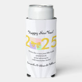 Einfache Elegante Silvester Geschenkboxen Bow 2025 Selters Dosenkühler (Seltzer Vorderseite)