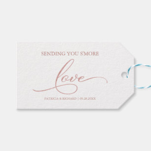 Einfache Elegante Skript S'more-Liebe Gefallen-Tag Geschenkanhänger
