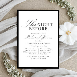 Einfache elegante Skript-Typografie Die Nacht zuvo Einladung