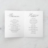 Einfache elegante Skript-Typografie Hochzeit Programm (Innenseite)