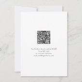 Einfache elegante Skript-Typografie QR-Code-Detail Mitteilungskarte (Rückseite)