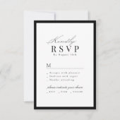 Einfache elegante Skript-Typografie-QR-Code-Hochze RSVP Karte (Vorderseite)