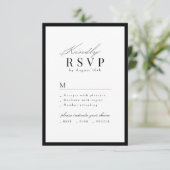 Einfache elegante Skript-Typografie-QR-Code-Hochze RSVP Karte (Stehend Vorderseite)