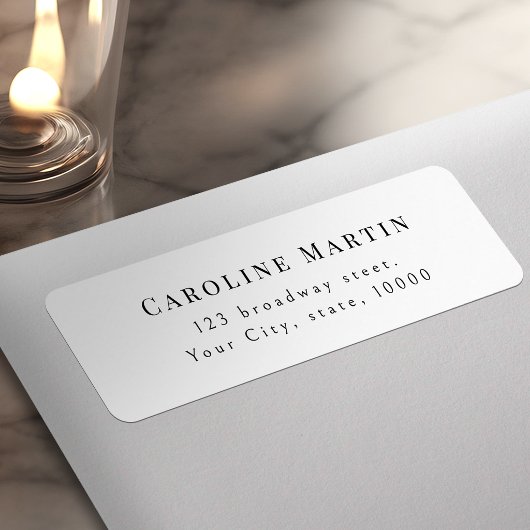 Einfache elegante Skript-Typografie Rücksendeadres