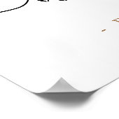 Einfache, elegante Skripte Botanische Grüne Hochze Poster (Ecke)