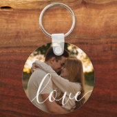 Einfache, elegante Skripte für 2 Fotos Schlüsselanhänger (Vorderseite)