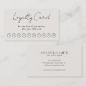 Einfache, elegante Skripte Minimalistisch Beige Mo Treuekarte (Vorne/Hinten)