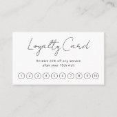 Einfache, elegante Skripte Minimalistisch Moderne Treuekarte (Vorderseite)