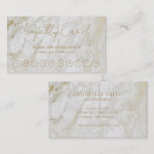 Einfache, elegante Skripte Moderne Gold-Marmor Treuekarte (Vorne/Hinten)