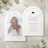 Einfache, elegante Skripte Moderner Abschluss Einladung