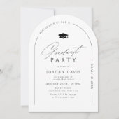 Einfache, elegante Skripte Moderner Abschluss Einladung (Vorderseite)