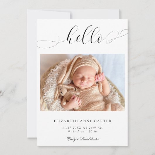 Einfache, elegante Skripte Swashes Minimalistisch  Ankündigung (Vorderseite)