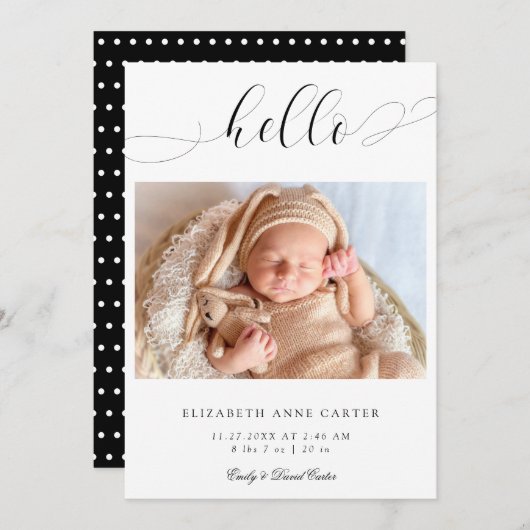 Einfache, elegante Skripte Swashes Minimalistisch  Ankündigung (Vorne/Hinten)