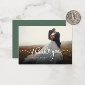 Einfache, elegante Skripte und Foto Hochzeit Viele Mitteilungskarte (Vorderseite/Rückseite Beispiel)