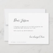 Einfache, elegante Skripte, wären Sie vielleicht ü Einladung (Rückseite)