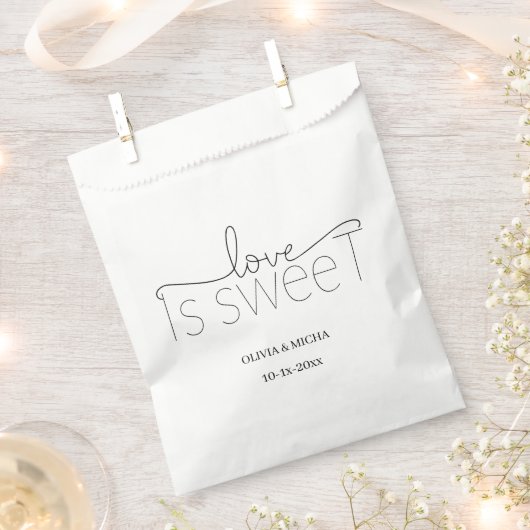 einfache, elegante Skriptsprache Liebe ist süße Ga Geschenktütchen (Ausgeschnitten)