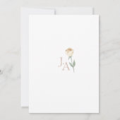 Einfache Elegante Smaragdgrüne Rose Blumenhochzeit Einladung (Rückseite)