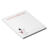 Einfache Elegante Snowman Moderne Weihnachten Notizblock (angewinkelt)