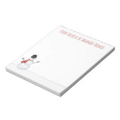 Einfache Elegante Snowman Moderne Weihnachten Notizblock (Rotiert)