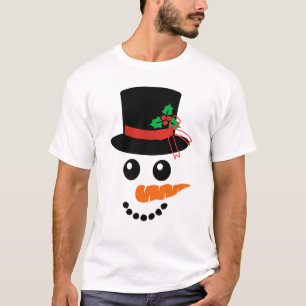 Einfache Elegante Snowman Weihnachtsfamilie T-Shirt