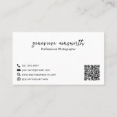 Einfache Elegante Social Media Icons QR Code Moder Treuekarte (Rückseite)