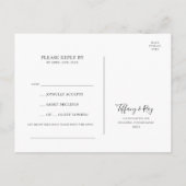 Einfache Elegante Song-Anfrage UAWG Postkarte (Rückseite)